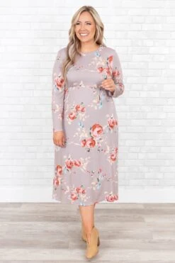 Phases And Stages Dress, Taupe -Chic Soul Store PhasesAndStagesDress Taupe 9523