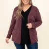 Phone Convos Cardigan, Burgundy 2 Phone Convos Cardigan, Burgundy -Chic Soul Store PhoneConvosCardigan Burgundy