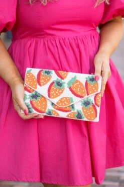 Picking Strawberries Purse, Pink