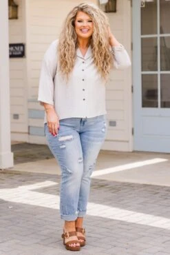 Pictured Together Top, Gray -Chic Soul Store PicturedTogetherTop Gray 4