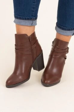 Plans For Tonight Booties, Brown