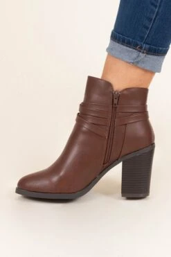 Plans For Tonight Booties, Brown -Chic Soul Store PlansForTonightBooties Brown 9353