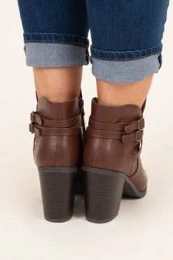 Plans For Tonight Booties, Brown -Chic Soul Store PlansForTonightBooties Brown 9354