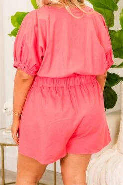 Play It Cool Romper, Pink 15 Play It Cool Romper, Pink -Chic Soul Store PlayItCoolRomper Pink 3