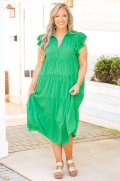 Play Time Dress, Kelly Green -Chic Soul Store PlayTimeDress KellyGreen 3850