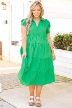 Play Time Dress, Kelly Green -Chic Soul Store PlayTimeDress KellyGreen 3851