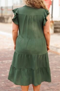 Play Time Dress, Olive -Chic Soul Store PlayTimeDress Olive 2