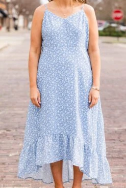 Playing It Safe Dress, White-Blue -Chic Soul Store PlayingItSafeDress White Blue 2