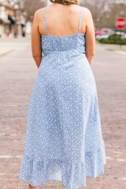 Playing It Safe Dress, White-Blue -Chic Soul Store PlayingItSafeDress White Blue