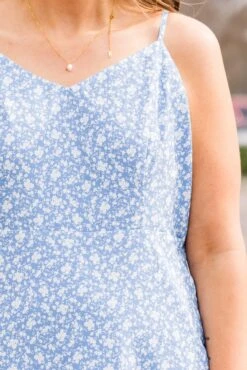 Playing It Safe Dress, White-Blue -Chic Soul Store PlayingItSafeDress White Blue 3