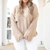 Please Say Yes Sweater, Beige -Chic Soul Store PleaseSayYesSweater Beige 2081