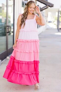 Pocket Full Of Roses Maxi Dress, Pink Multi -Chic Soul Store Pocket Full of Roses Maxi Dress Pink Multi 5 1