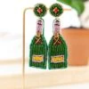 Pop A Bottle Earrings, Green