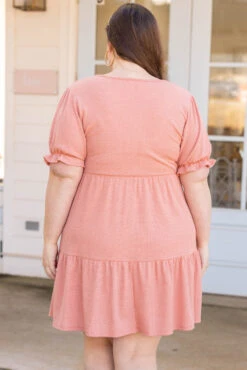 Popping Queen Dress, Coral -Chic Soul Store PoppingQueenDress Coral 2