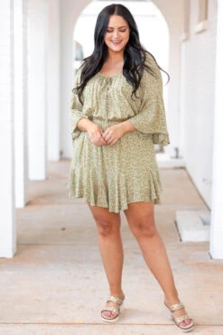 Potluck Please Romper, Pear Green -Chic Soul Store PotluckPleaseRomper PearGreen 2251