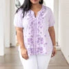 Prairie Girl Top, Lavender -Chic Soul Store PrairieGirlTop Lavender 9483