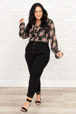 Precious Secrets Top, Black -Chic Soul Store PreciousSecretsTop Black 9913