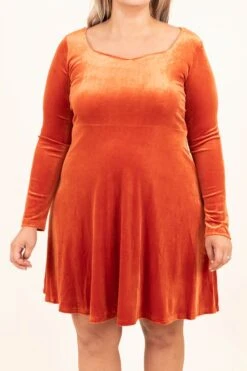 Pretty And Poised Dress, Orange -Chic Soul Store PrettyAndPoisedDress Orange 0705
