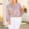 Pretty In Paisley Top, Jade Mix -Chic Soul Store PrettyInPaisleyTop Jade 3
