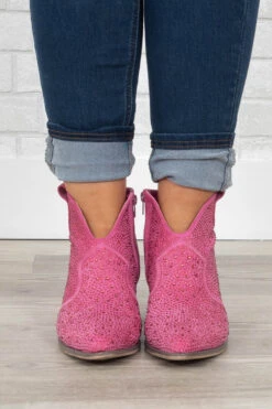 Pretty Pinkalicious Booties, Fuchsia -Chic Soul Store PrettyPinkaliciousBooties Fuchsia 9543