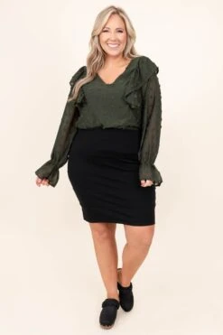 Professional Edge Skirt, Black 9 Professional Edge Skirt, Black -Chic Soul Store ProfessionalEdgeSkirt Black