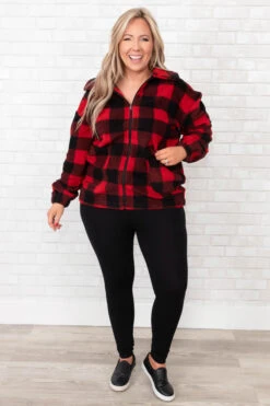 Promise Me This Jacket, Red Black -Chic Soul Store PromiseMeThisJacket RedBlack 9436