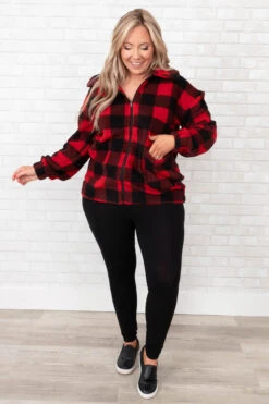 Promise Me This Jacket, Red Black -Chic Soul Store PromiseMeThisJacket RedBlack 9438