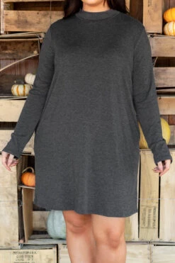 Promise Of Forever Dress, Charcoal -Chic Soul Store PromiseOfForeverDress Charcoal 6866