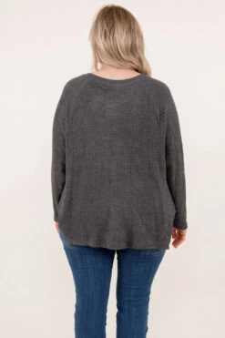 Pull Me Under Top, Charcoal -Chic Soul Store PullMeUnderTop Charcoal 2444