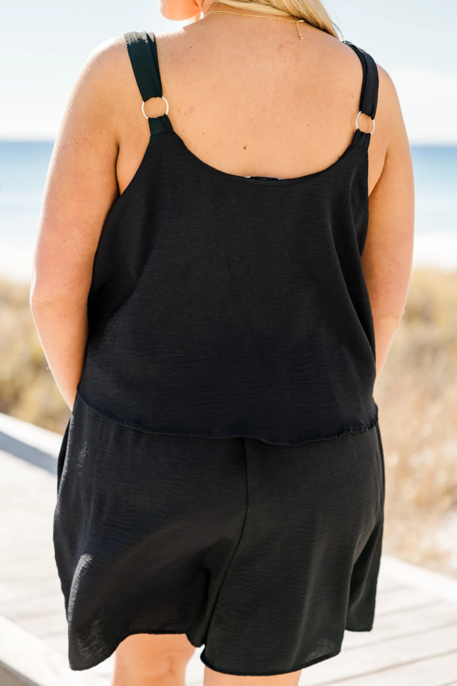 Pull Yourself Together Romper, Black 7 Pull Yourself Together Romper, Black - Image 5