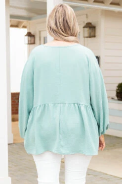 Queen For A Day Top, Aloe 12 Queen For A Day Top, Aloe -Chic Soul Store QueenForADayTop Aloe 0120