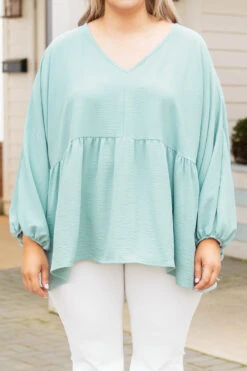 Queen For A Day Top, Aloe 11 Queen For A Day Top, Aloe -Chic Soul Store QueenForADayTop Aloe 0121