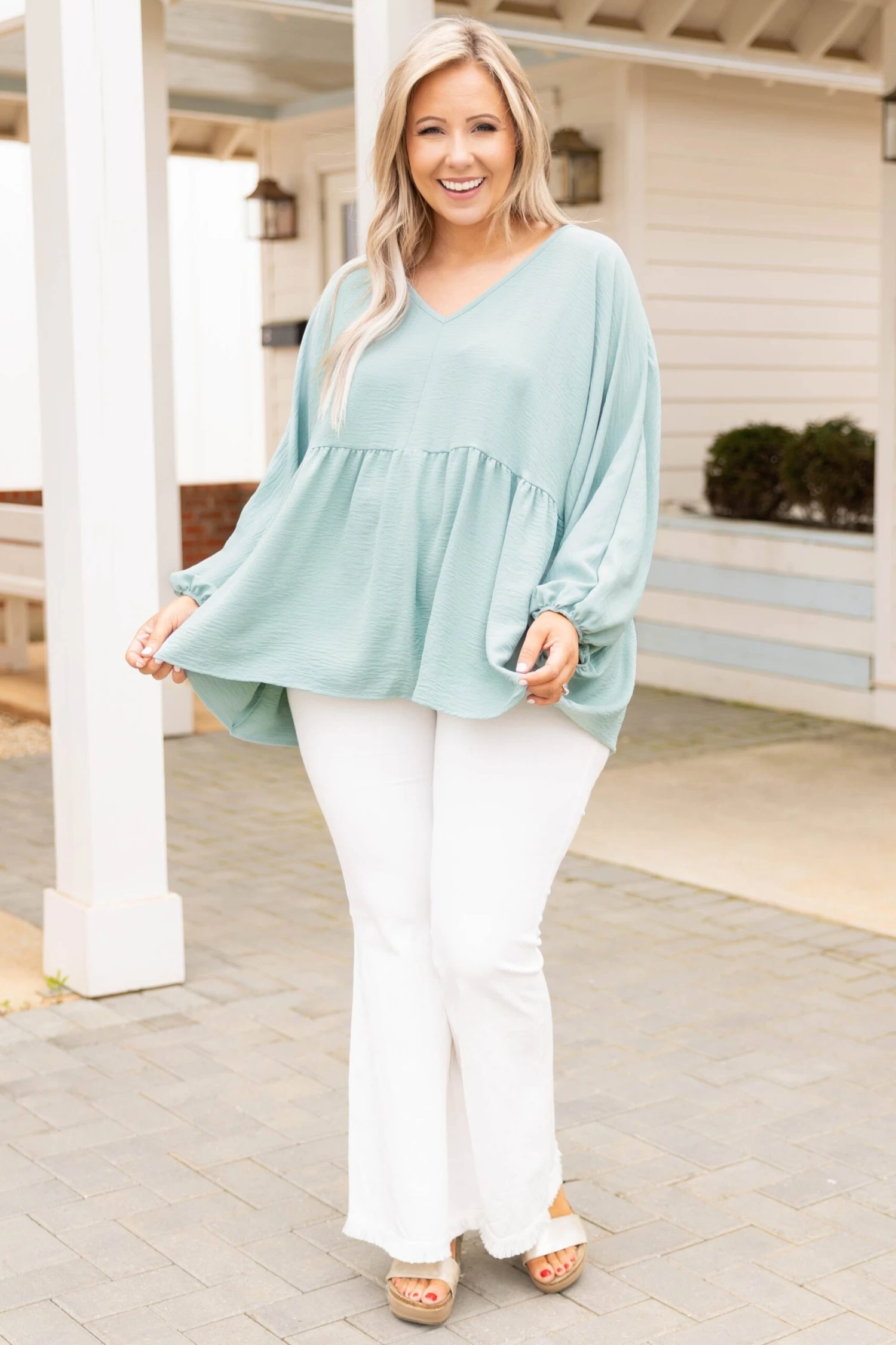 Queen For A Day Top, Aloe 4 Queen For A Day Top, Aloe - Image 2