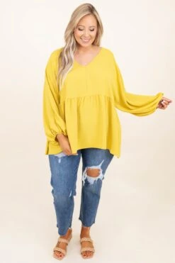 Queen For A Day Top, Gold Kiwi -Chic Soul Store QueenForADayTop GoldKiwi 0009