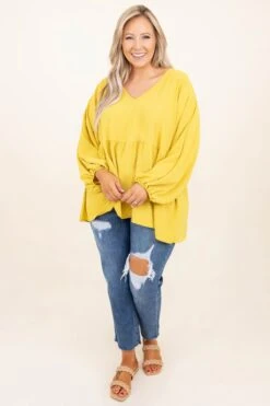 Queen For A Day Top, Gold Kiwi -Chic Soul Store QueenForADayTop GoldKiwi 0010