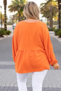 Queen For A Day Top, Orange 12 Queen For A Day Top, Orange -Chic Soul Store QueenForADayTop Orange 2929
