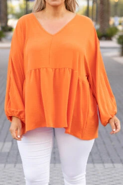 Queen For A Day Top, Orange 11 Queen For A Day Top, Orange -Chic Soul Store QueenForADayTop Orange 2931