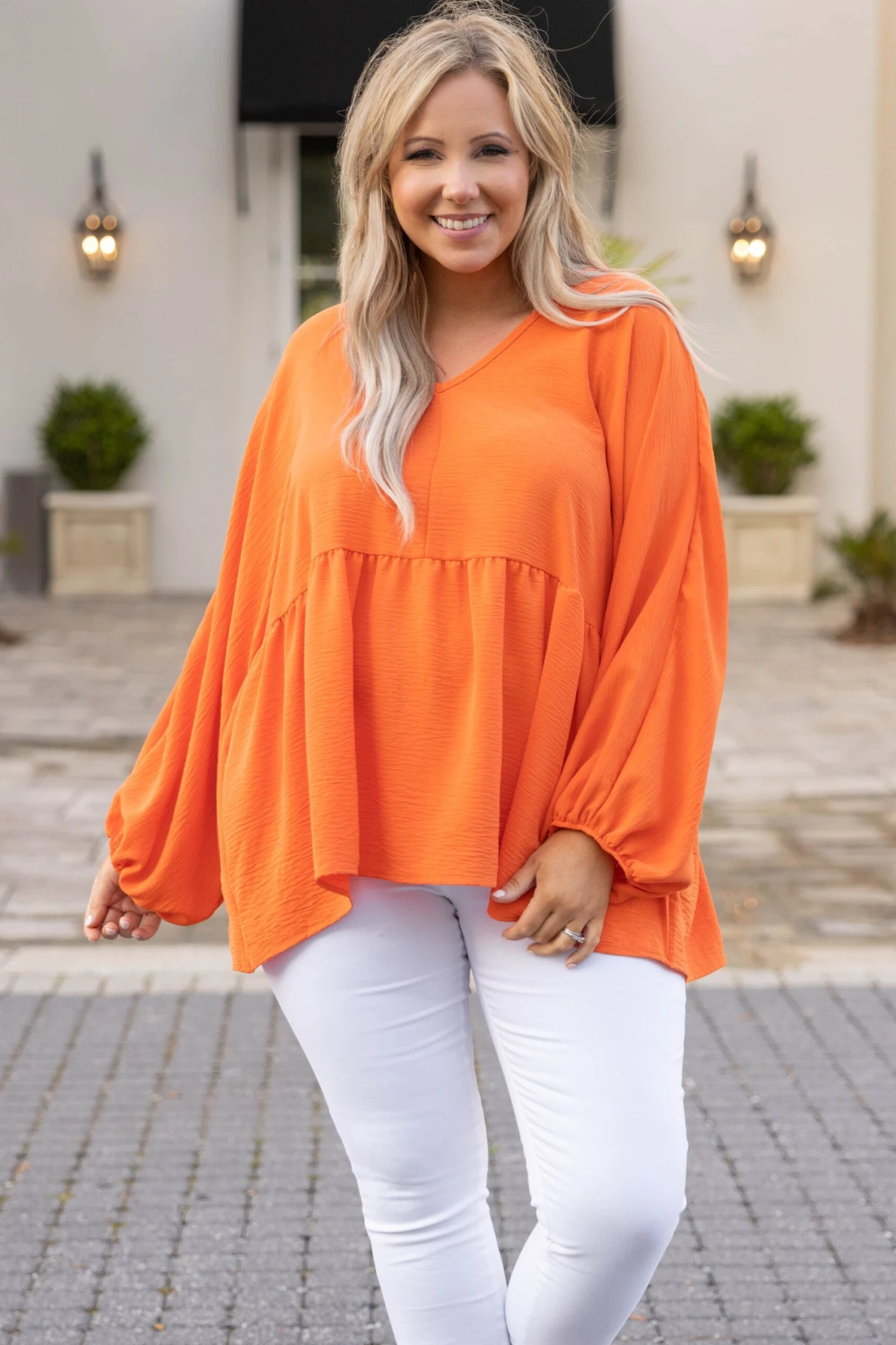 Queen For A Day Top, Orange 3 Queen For A Day Top, Orange