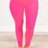 Quick With It Leggings, Neon Pink -Chic Soul Store QuickWithItLeggings NeonPink 3