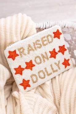 Raised On Dolly Pouch, White