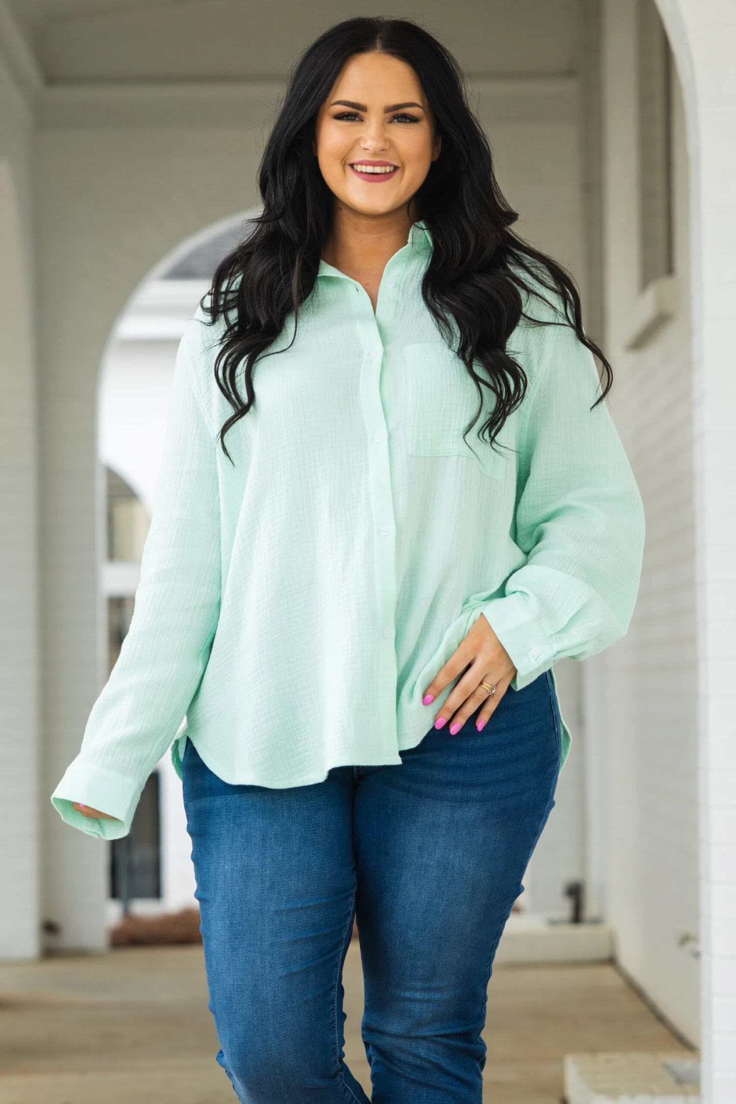 Rays Of Sun Top, Mint 3 Rays Of Sun Top, Mint