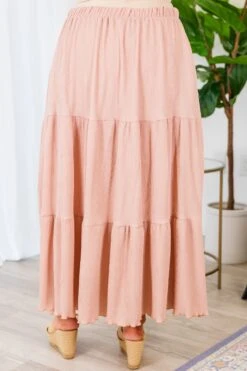 Refreshing Breeze Skirt, Dusty Rose -Chic Soul Store RefreshingBreezeSkirt DustyRose 2