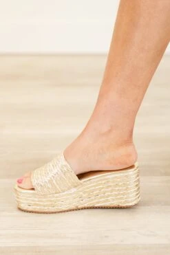Remember It Well Wedges, Gold -Chic Soul Store RememberItWellWedges Gold 5