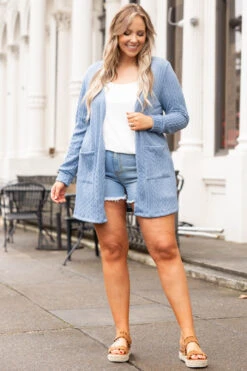 Reminders Of You Cardigan, Dusty Blue -Chic Soul Store RemindersOfYouCardigan DustyBlue 0022