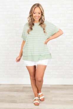 Reminds Me Of Me Top, Sage -Chic Soul Store RemindsMeOfMeTop Sage 9972