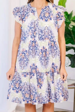 Resort Getaway Dress, Blue -Chic Soul Store ResortGetawayDress Blue 2