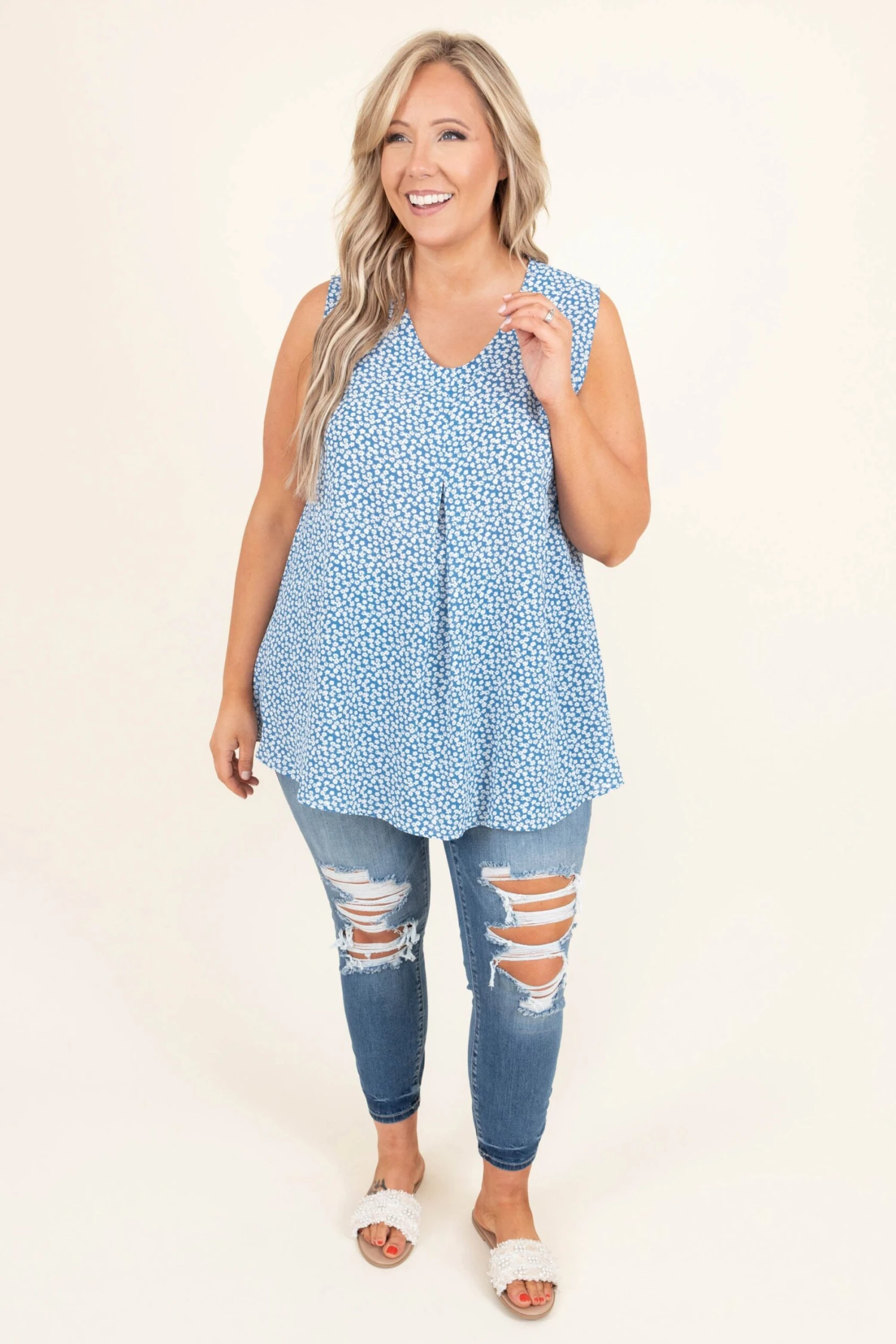 Rest Your Love On Me Top, Blue 4 Rest Your Love On Me Top, Blue - Image 2