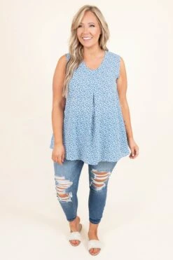 Rest Your Love On Me Top, Blue 10 Rest Your Love On Me Top, Blue -Chic Soul Store RestYourLoveOnMeTop Blue 9821