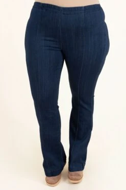 Retro Flare Jeggings, Dark Wash -Chic Soul Store RetroFlareJeggings DarkWash 9686