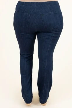 Retro Flare Jeggings, Dark Wash -Chic Soul Store RetroFlareJeggings DarkWash 9688